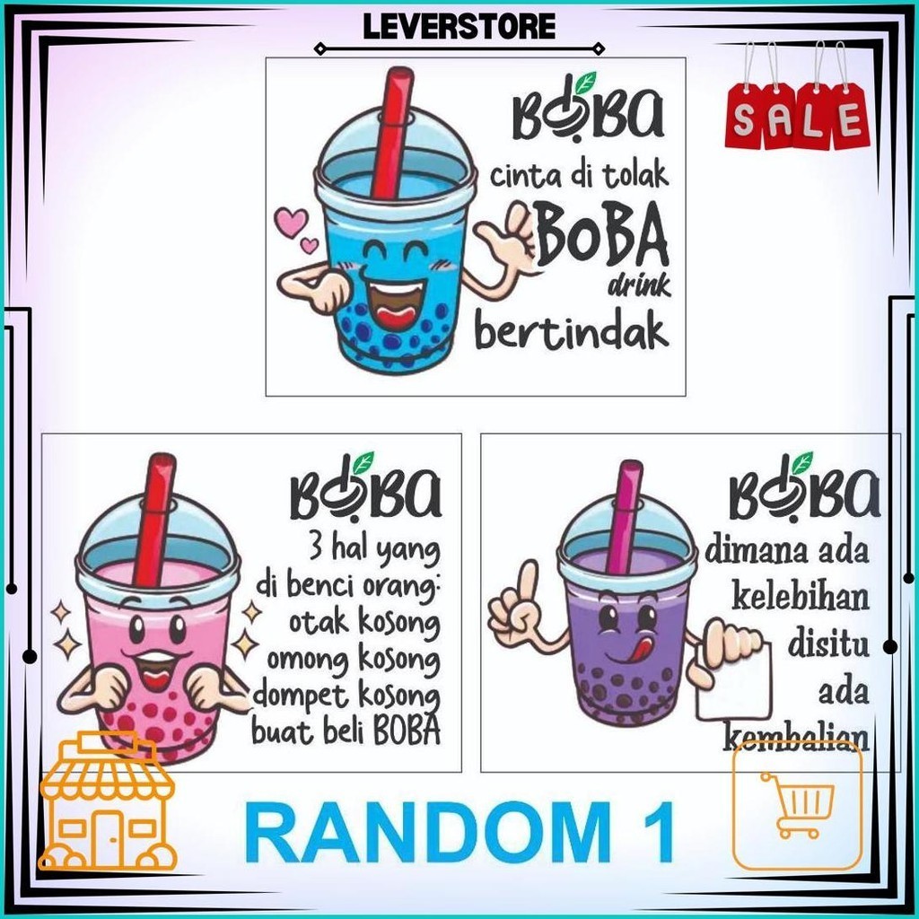

Stiker Warna /Label Lucu Tempel Cup Segala Jenis Minuman 100Pcs Cod