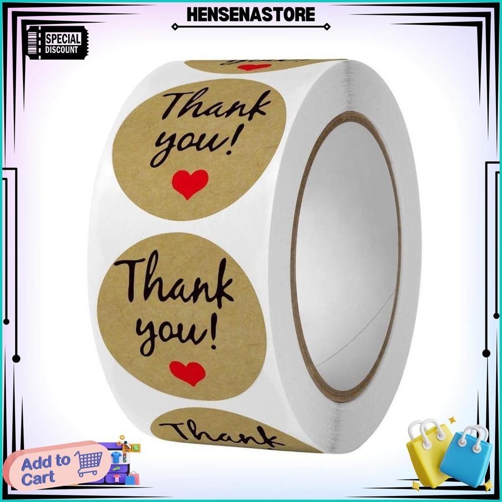 

Jt88 - Sticker Thankyou Label Thankyou Motif Lucu 1 Roll Isi (300 Pcs) Sale