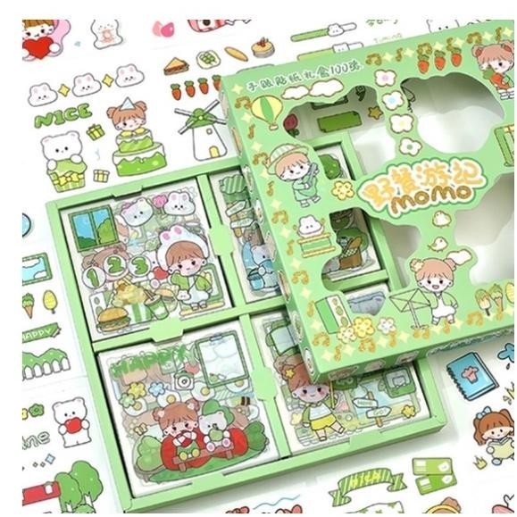 

Sticker Momo Isi 100 Lembar Per Box Karakter Anak Korea 2D Cod