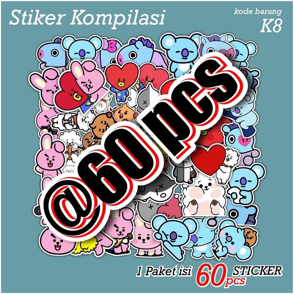 

[ Mac ] 40 Pcs Sticker Random Aesthetic Anti Air Untuk Laptop Case Tumbler Koper Hp - F1 Promo