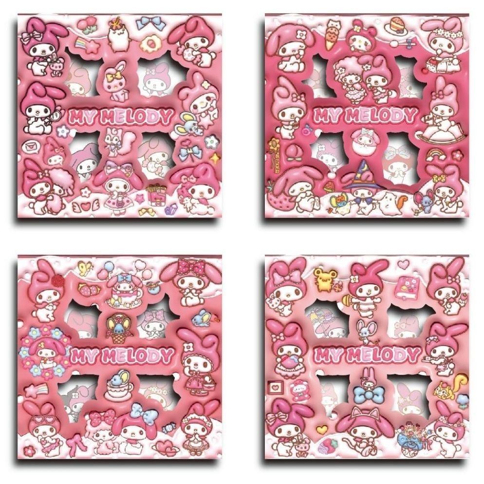 

{Syafastore} Sticker Lucu 2D Sanrio Karakter Kuromi Dan Melody Isi 100 Lembar Per Box Cod