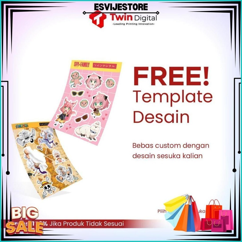 

Twindigital Custom Sticker Sheet Pack Edisi Anime Label Diy Laptop Hp - Cetak Stiker Deco Anti Air Sale