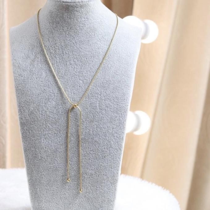 Kalung serut polos titanium/kalung titanium serut anti karat impor