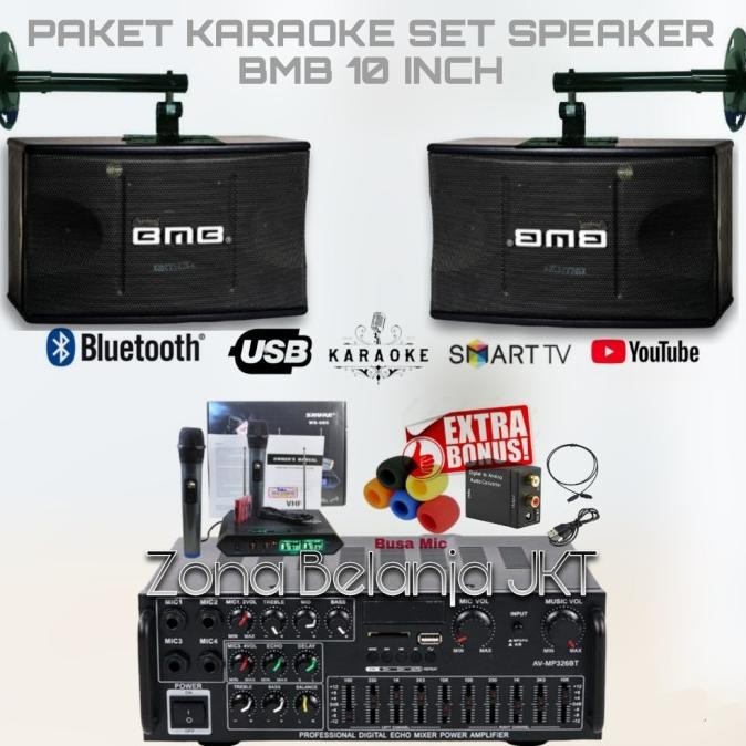 Jual Paket Sound Karaoke Speaker Bmb 10 Inch Termurah Original Bergaransi