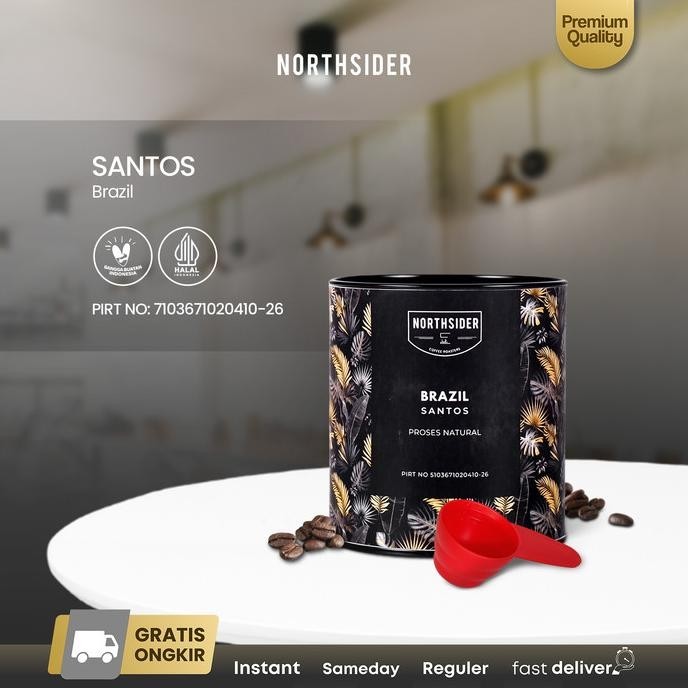 

Northsider Kopi Arabika Brazil Santos Natural Coffee 100G