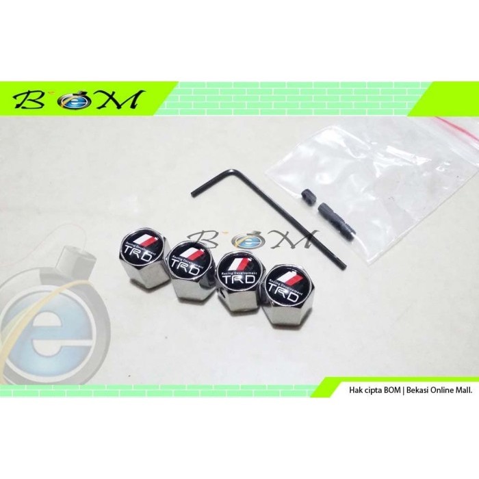 Tutup Pentil Ban Tire Valves Logo Mobil Trd Toyota Anti Maling Besi