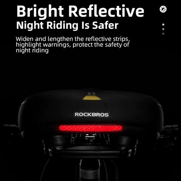 Rockbros 6090 Sadel Sepeda Empuk Memory Foam Lebar Sepeda Lipat Mtb