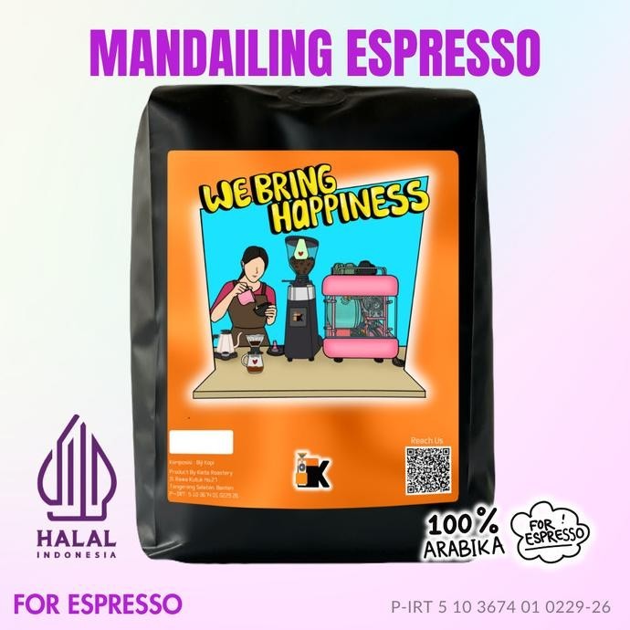 

Biji Kopi Arabika Mandailing Espresso 250Gr