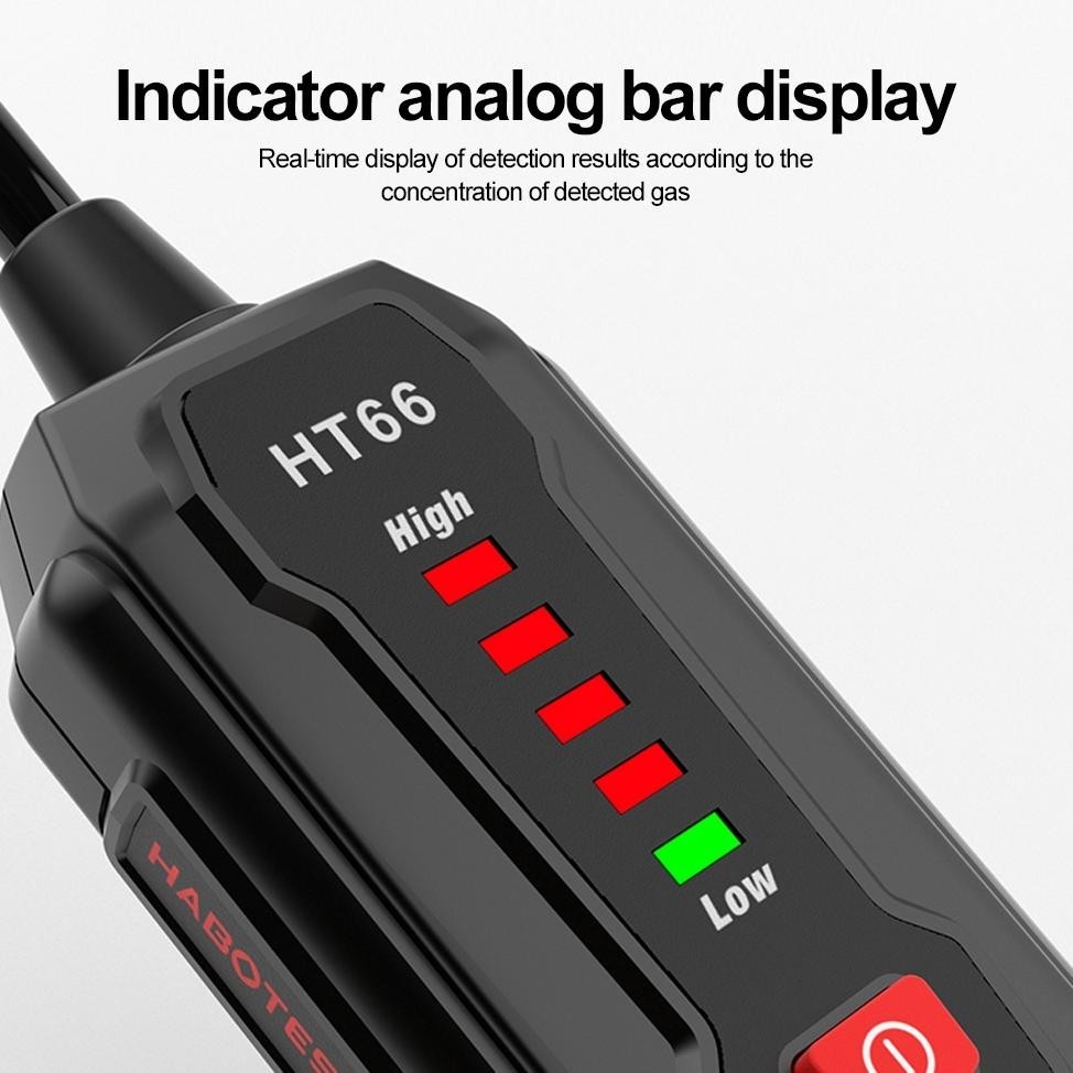 DFG HABOTEST HT66 Detektor Kebocoran Gas 50-1000PPM Detektor Gas Penguji Kebocoran Gas Mudah Terbaka