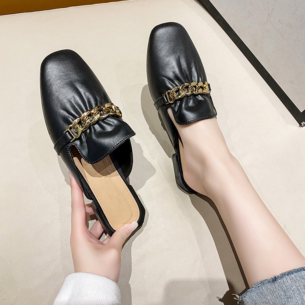 Flat Shoes Hak // Vipo Klasik EF40 Sepatu Slop Flat Karet Jelly Wanita