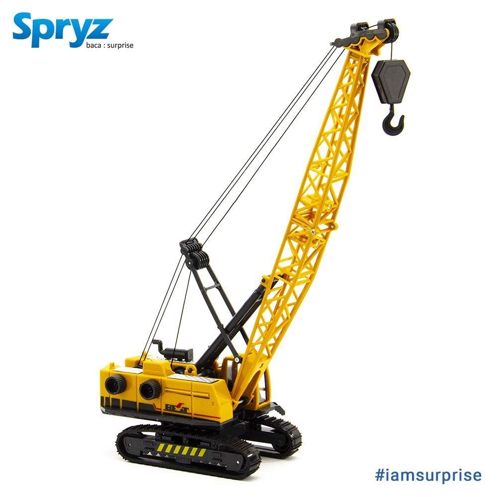 Spryz Construx 1:55 Crane Mainan Niatur