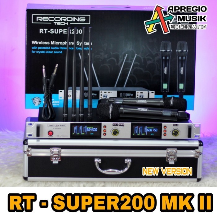 Recording Tech Rt Super 200 Super200 Wireless Microphone 2 Channel