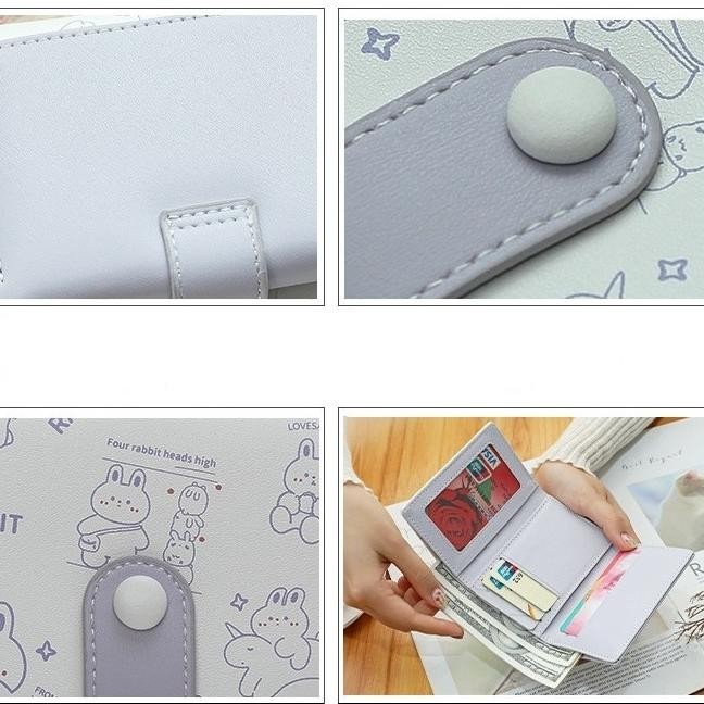 DOMPET LIPAT THAQANA WANITA KOREA IMPORT KULIT UNGU LILAC LUCU WA736P5