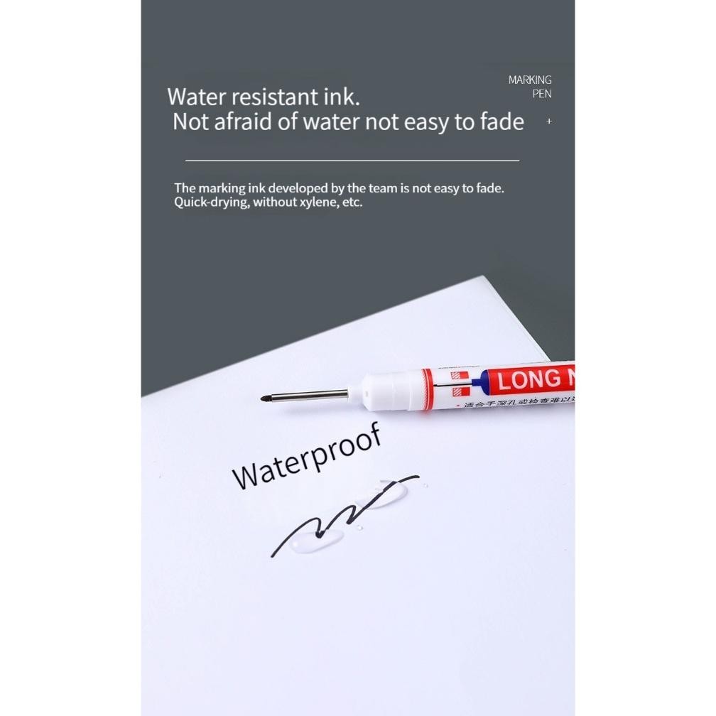 

PROMO 6pc/set Penanda Kepala Panjang Pulpen Tulisan Serbaguna Tukang Bangunan Lubang Dalam Spidol Berminyak Tahan Air Cepat fg-87