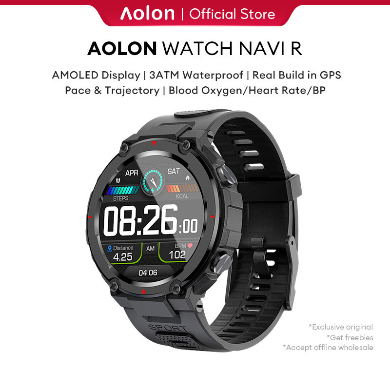 [TERBARU] AOLON NAVI R ORIGINAL JAM TANGAN HIGH PRECISION GPS SMART WATCH 3ATM WATERPROOF SWIMMING