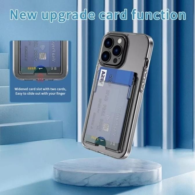 ACRYLIC Card Slot Holder Kartu Iphone 12 PRO MAX 12 pro Case Cover