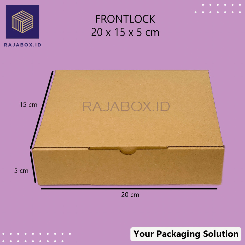 Kardus ukuran 20x15x5 cm Model Die Cut Box Kotak Packing Aksesoris Baju Makanan Pizza Hijab Kue
