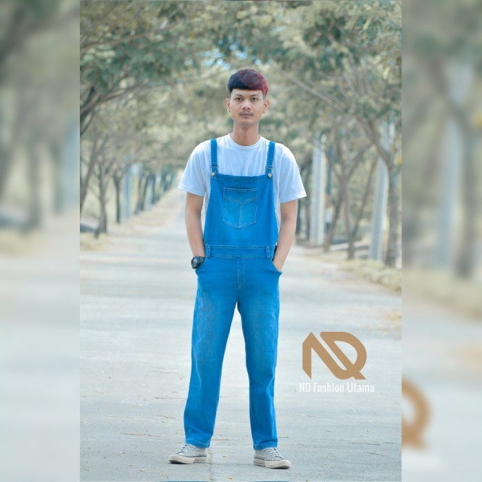 Baju Celana Kodok Overall Jumper Pria Wanita Jeans Ripped Sobek Robek