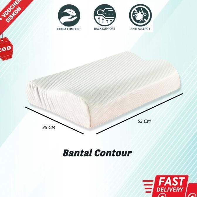 Bantal Contour Memory Foam Bantal Tidur Kesehatan Orthopedic