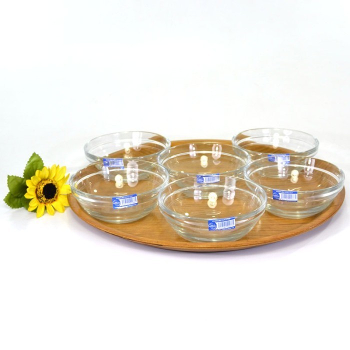 Duralex Clear Stackable Clear Bowl/ Mangkuk 12 Cm -6 Pcs