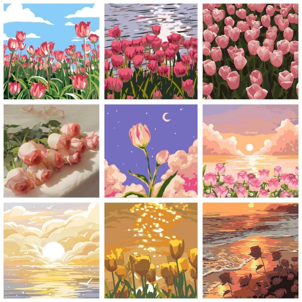 

SPECIAL Hightune 20X20cm Paint by Number Lukisan Kanvas Painting by Number Diy Paint Kit Digital Painting Kit Kanvas Painting with Wooden Frame Aesthetic Cartoon Nature Series Hadiah Ulang Tahun / Hadiah Untuk Teman/ Souvenir tru-63