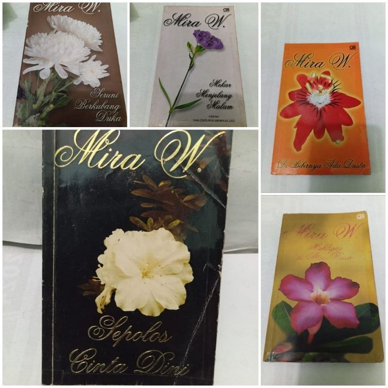 Novel Mira W sepolos Cinta dini / Di bibirnya ada dusta / Mekar menjelang malam / Seruni berkubang d