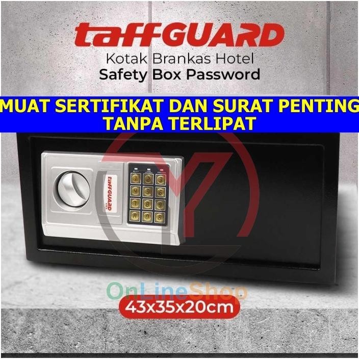 

BARUU TAFFGUARD KOTAK NKAS HOTEL MUAT KERTAS FOLIO A4 MAP SERTIFIKAT TANAH TANPA TERLIPAT SAFETY BOX WORD 43X35X20CM - 43EA