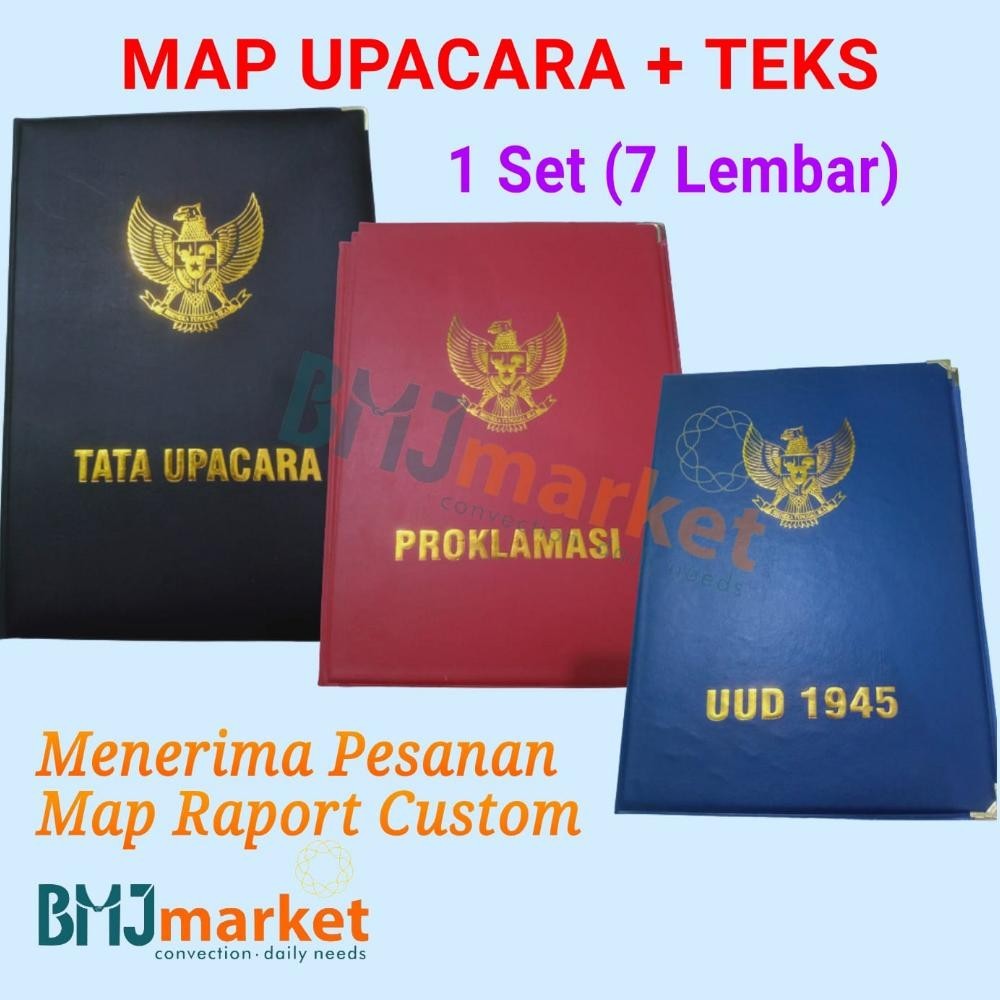 

masih promoo map upacara ready stok, 1 set beserta teks (tanpa doa) 7set