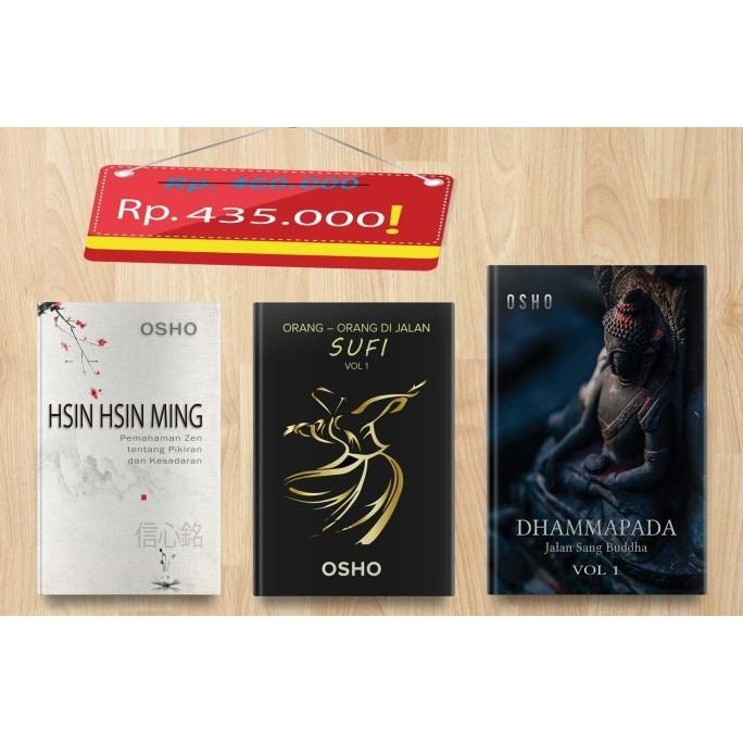 Paket Buku Osho - Hsin hsin Ming, Sufi Vol 1 dan Dhammapada Vol 1
