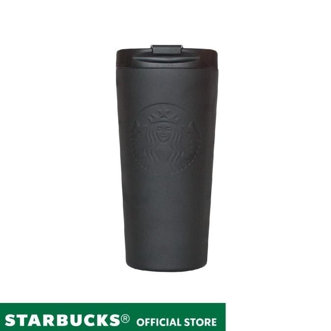 Starbucks Tumbler 16oz SS Etched Siren Black Core S11067453
