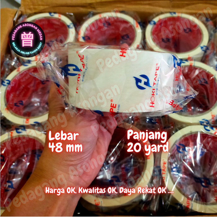 

!!!!!!] Lakban Kertas / Masking Tape HOKI 2" atau 1" 20yard