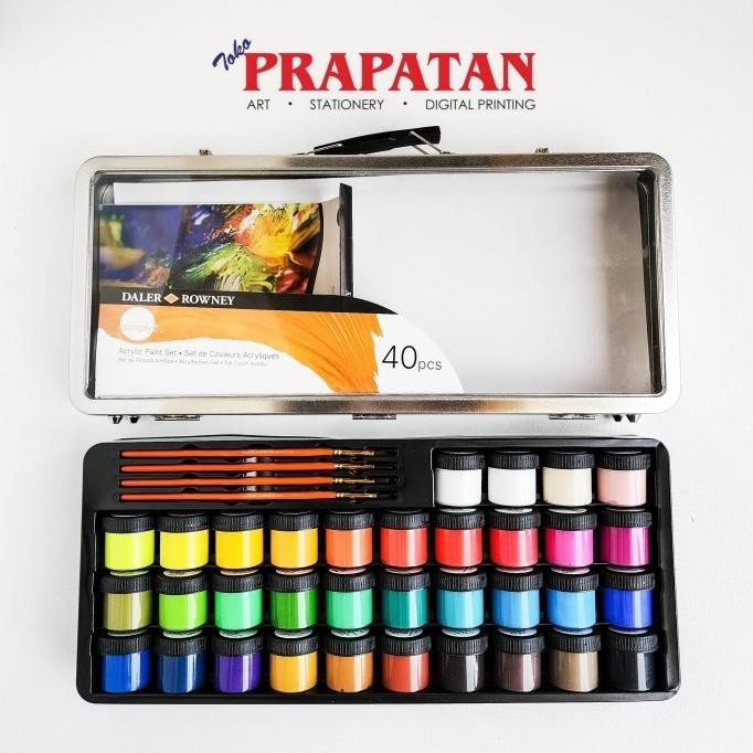 

Daler-Rowney Simply Acrylic Paint Set 40Pcs | Cat Akrilik Set Fany Mall