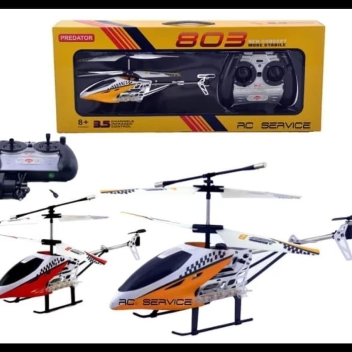 Rc Helicopter Predator 803 3.5 Channel Heli Tahan Banting Gyro Chip