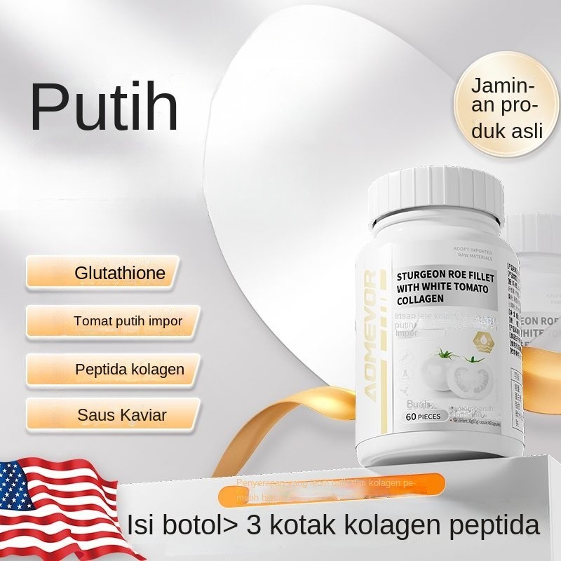 Imported White Crystal Tomato Skin Whitening Spots Lightening/Glutathione Collagen Anti-Yellowing