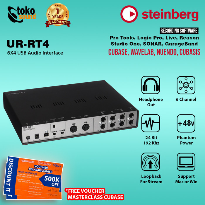 

Steinberg UR-RT4 USB Audio Interface with 4 Rupert Neve Transformers