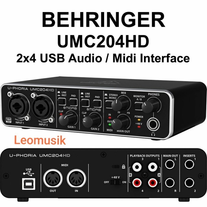 

SOUNDD AUDIO INTERFACE UMC-204 HD ORIGINAL GARANSI RESMI