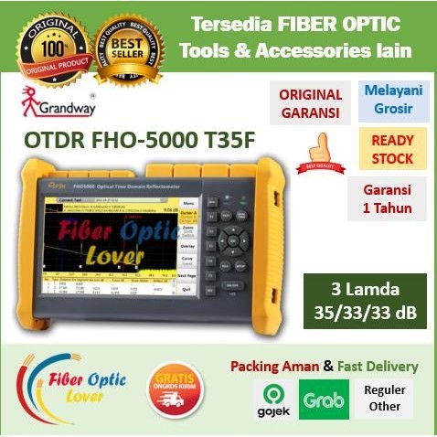 GRANDWAY OTDR FHO-5000 PRO T35F - 3 LAMDA 35/33dB - OTDR FIBER OPTIK