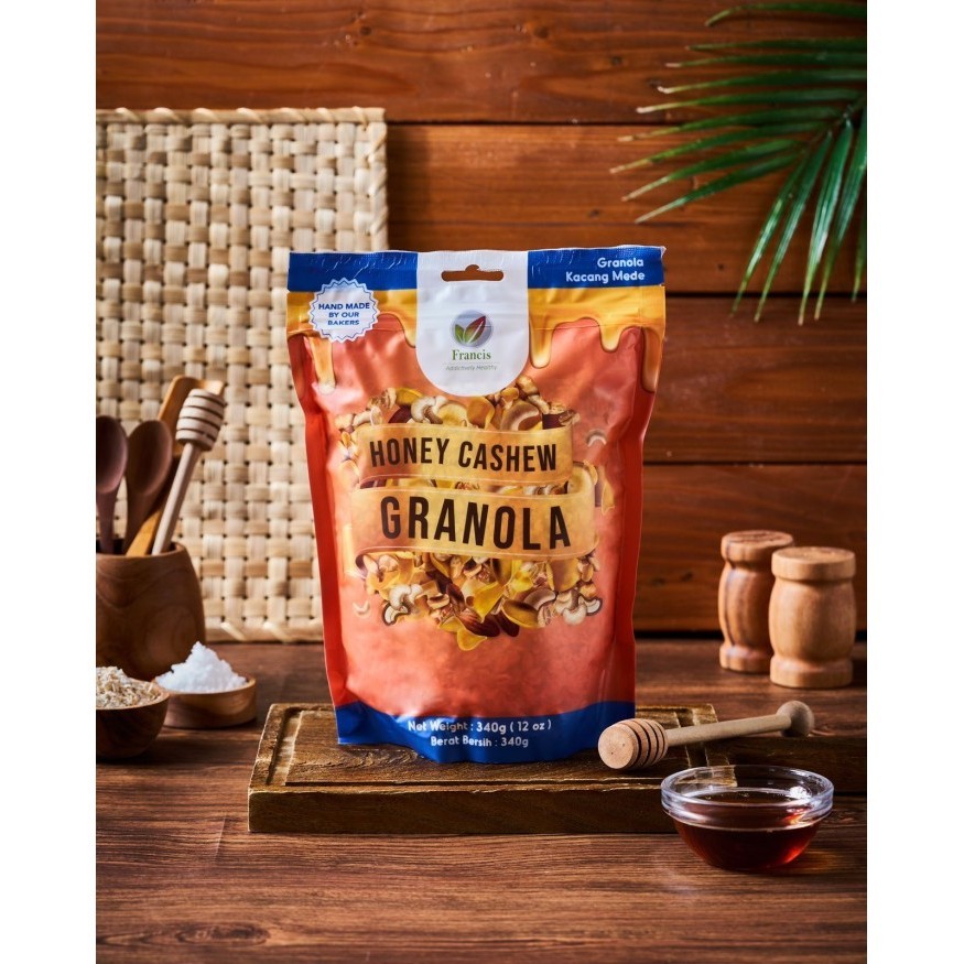 

Terlaris Francis - Honey Cashew Granola 340 GR SALE