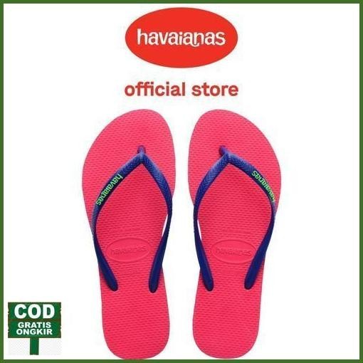 Serba Murah [Online Exclusive] Havaianas 1768 Slim Logo Pop Up - Pink Paradise - Sandal Wanita Jamin