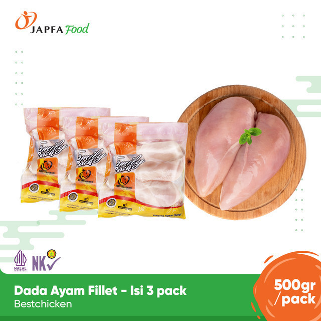 

Bestchicken Dada Ayam Fillet - Dada Ayam Boneless Tanpa Kulit 500 gr - Isi 3 pack