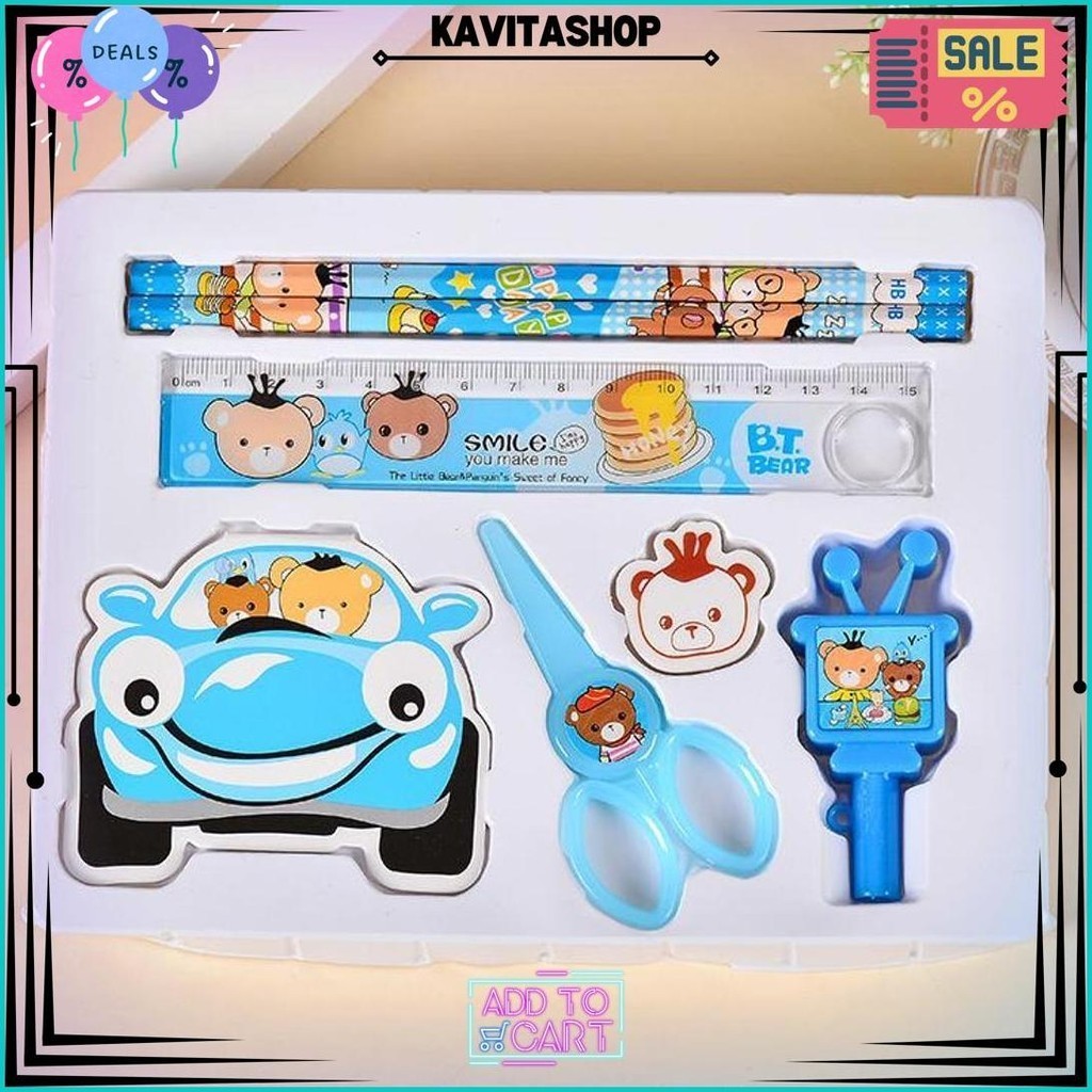 

Paket Alat Tulis Set 7In1Stationery Set Study Set Anak Karakter Set Alat Tulis Anak Tk Gratis Ongkir