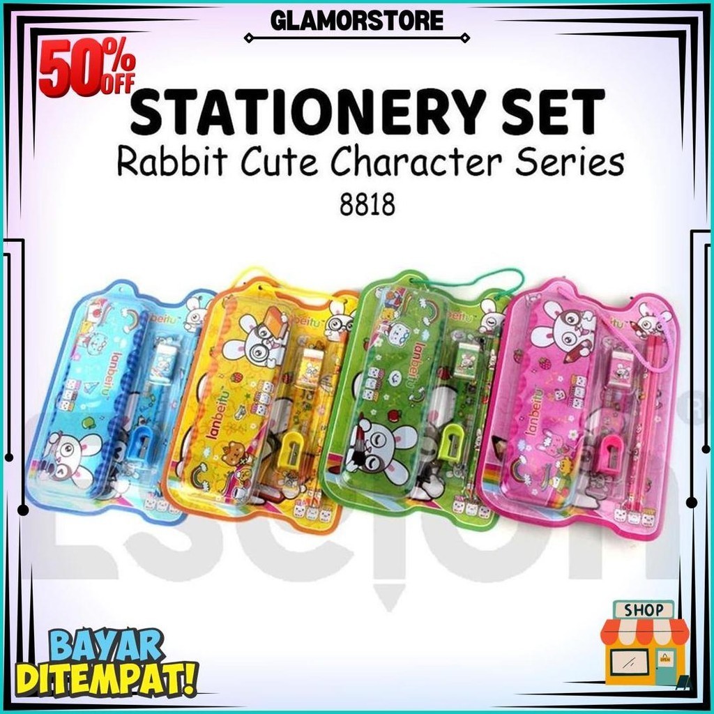 

Stationery Set Rabbit Cut 8818 / Paket Alat Tulis Set / Alat Tulis Set Gratis Ongkir