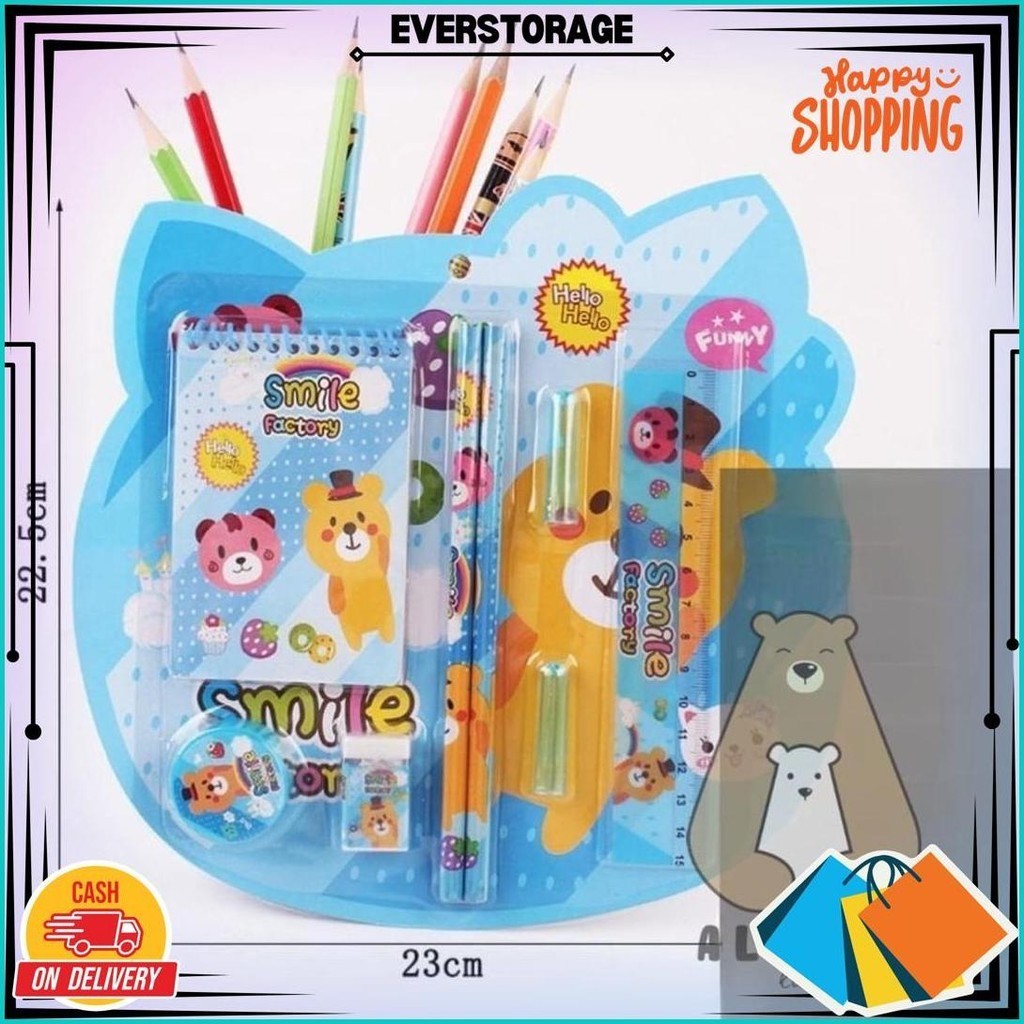 

Set Alat Tulis Sekolah 8 In 1 Karakter Lucu / Stationery Set 8 In 1 Promo