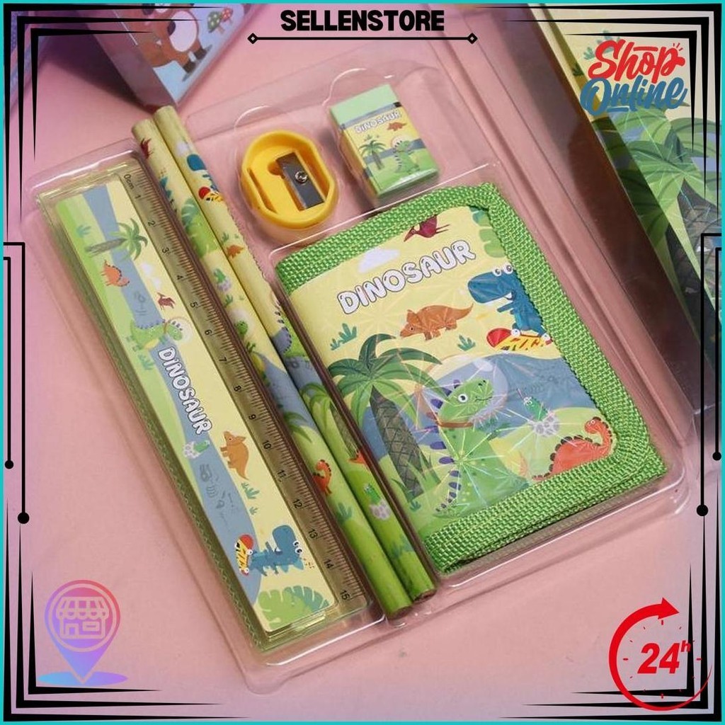 

[Logu] Stationery Set Anak, Alat Tulis Set 6 In 1 Hadiah Souvenir Cod