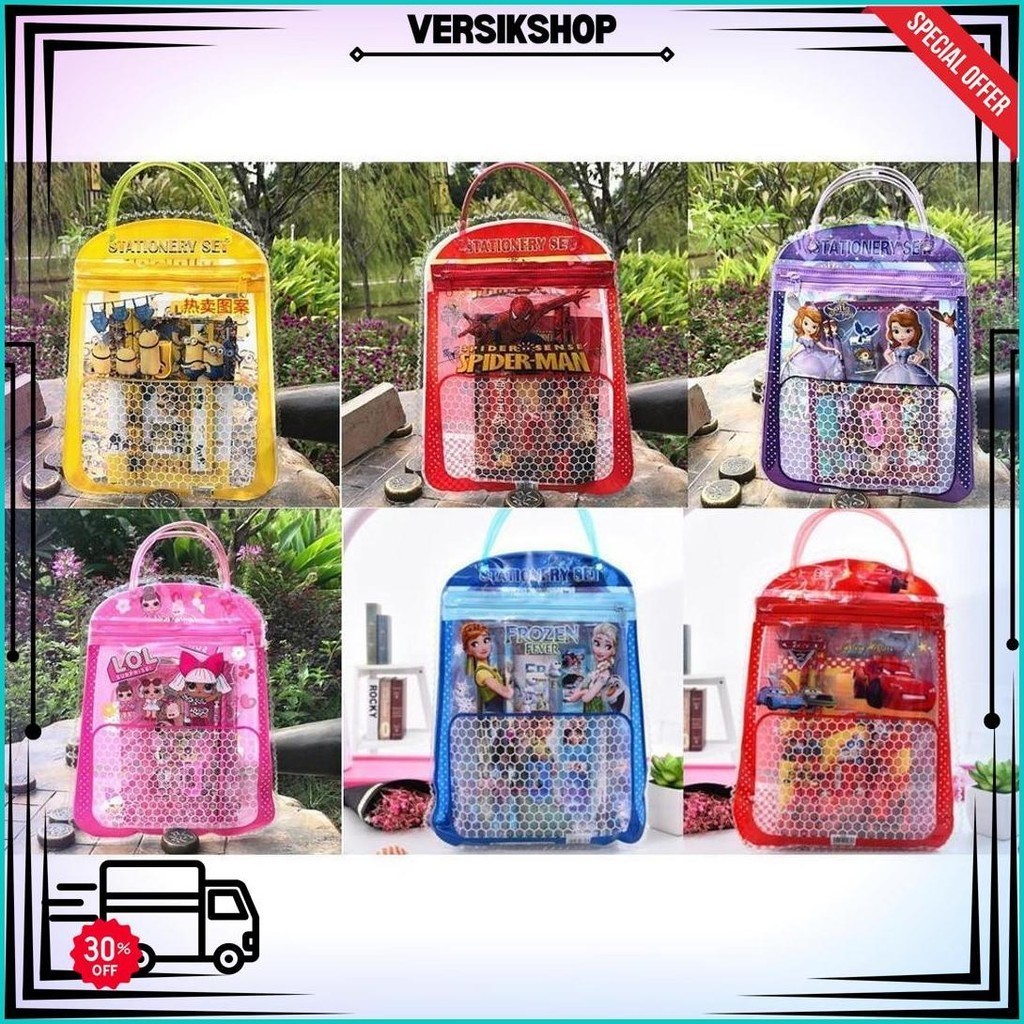 

Sms Stationery Set 6 In 1 Free Bag Alat Tulis Anak Sekolah Buku Pulpen Penghapus Pengaris Import Cod