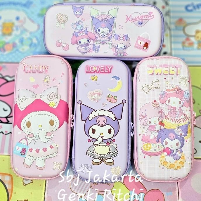 

Kotak Pensil Tempat Pensil 3D Hardcase Waterproof Sanrio Kuromi Melody