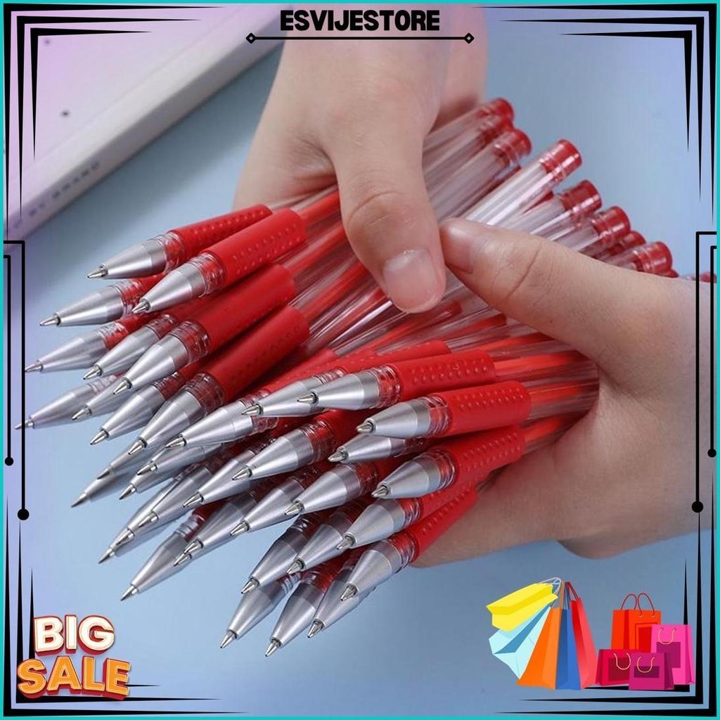 

Paket 1 Lusin Isi 12 Pcs Pulpen Gel 0.5 Mm Bisa Diisi Ulang Balpoint Tinta Gel Murah Import Best Seller