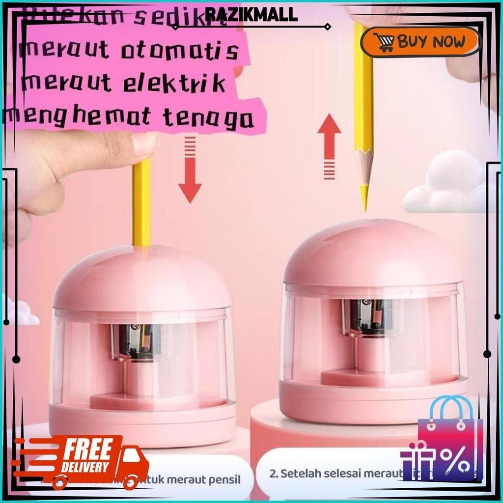 

Electric Stationery Set / Set Alat Tulis Elektrik Fortable Rautan Penghapus Vacuum Pensil 11 In 1 Gratis Ongkir