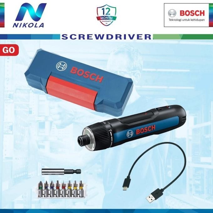 Bosch Go Gen 3 Obeng Baterai Cordless Screwdriver 3.6 Volt Gen3 Usb