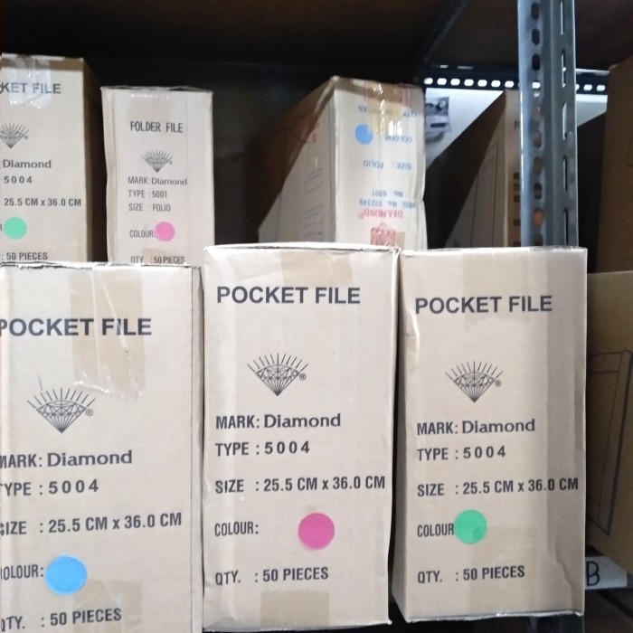 

Diskon Map Diamond Pocket File 5004 Isi 50 Biru, Kuning , Merah , Hijau